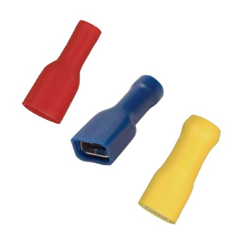 Flat Connector Female Insulated Yellow 4-6 mm² 6.3x0.8