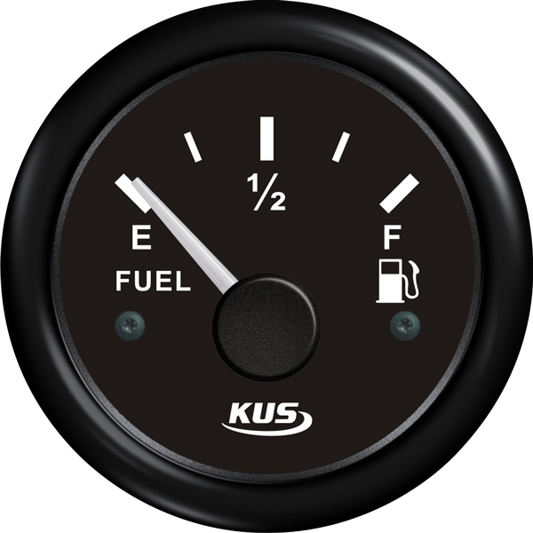 Kus fuel gauge black 0-190ohm 12/24v