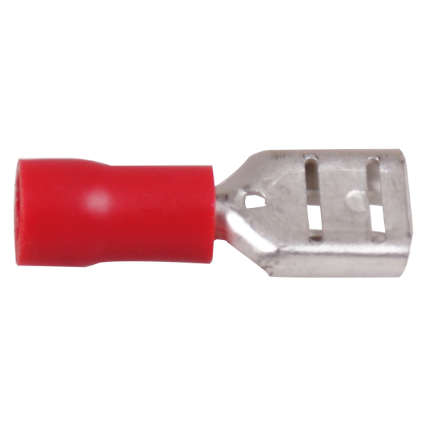 Flachstecker weiblich rot 6,4x0,8mm-100
