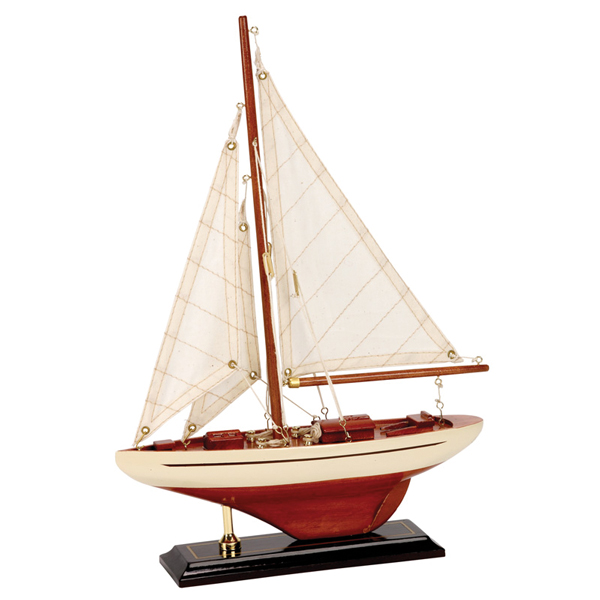 Modellboot Segelboot 25x6x35cm