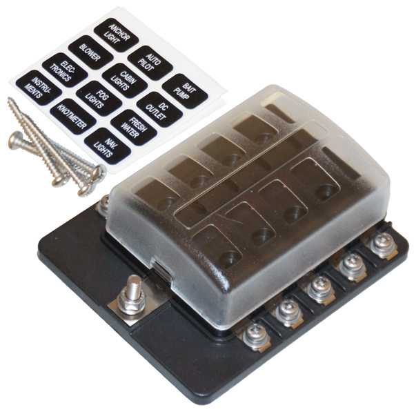 1852 fuse holder 10 pcs 12-32 vdc max 30Amp total 100Amp