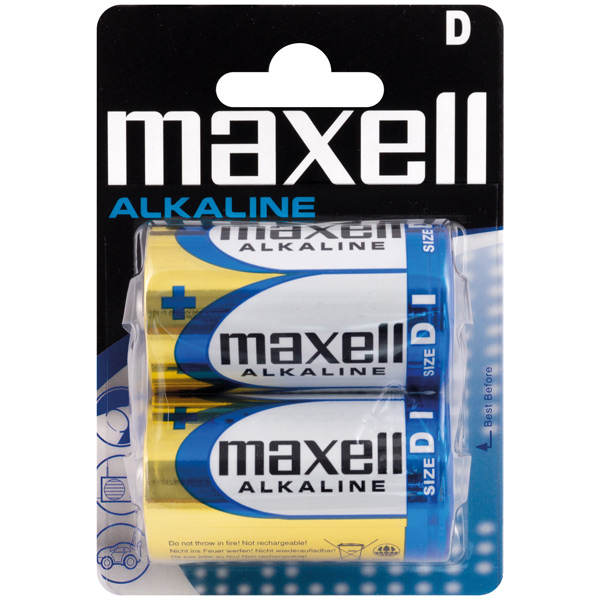 Maxell Alkaline D / LR20 Batterien - 2 Stück