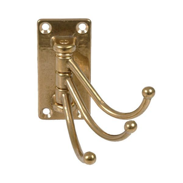 Brass hook 3 double.