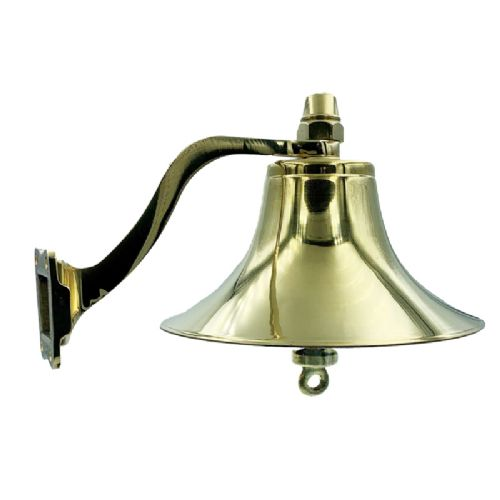 Schiffsglocke Messing verchromt 6"