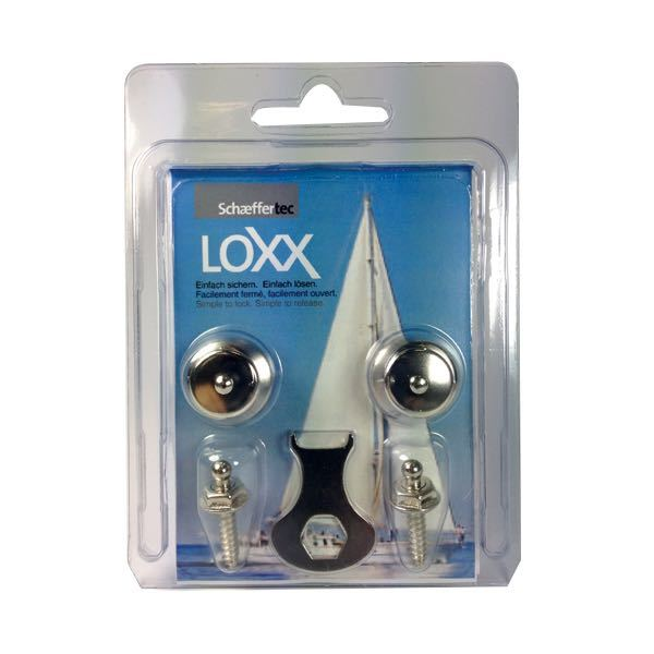 Loxx blister with 2 push buttons, self-tapping tap 12mm and key