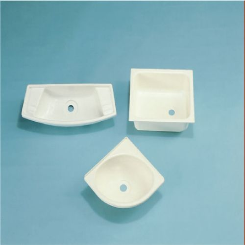 Weißes Kunststoffwaschbecken länglich 510 x 178 x 102 mm