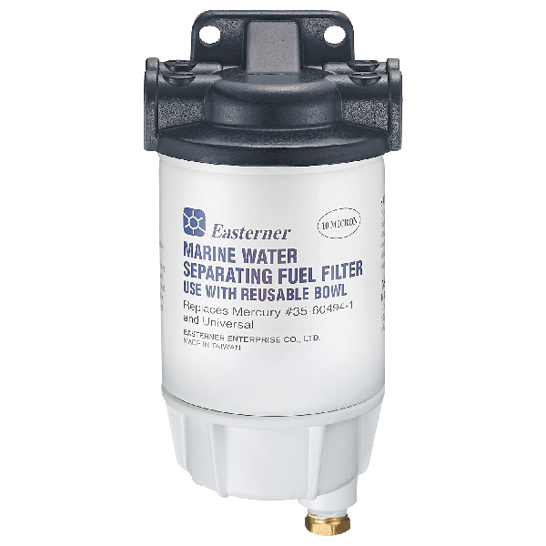 Fuel filter complete with aluminum top & aluminum bottom, 10 micron