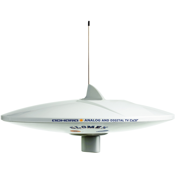 Glomex V9150AGCU/DAB TV-Antenne mit DAB Ø37cm, 20m Kabel 6TV