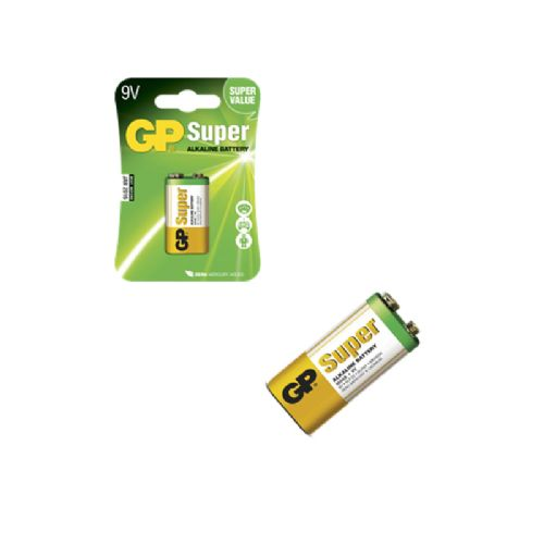 GP Super Alkaline - kt á 10 LR 61 - 9V - 25.5x16.5x47mm