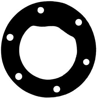 Gasket for impeller pump 6 holes.2360