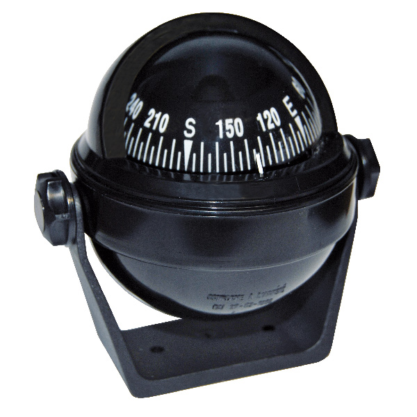 Riviera Kompass STELLA BS2 65mm mit Halterung, schwarz mit schwarzer Rose