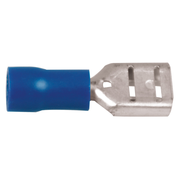 Flachstecker weiblich blau 6,4x0,8mm-100