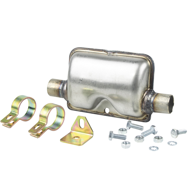 Exhaust silencer for boat heaters