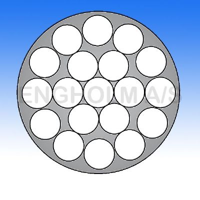Wire galv 1x19 PVC coated Ø:1.25/2.3 mm Breaking 121 kg