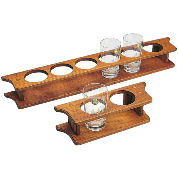 Roca glass holder teak 1 glass 14x9x9cm