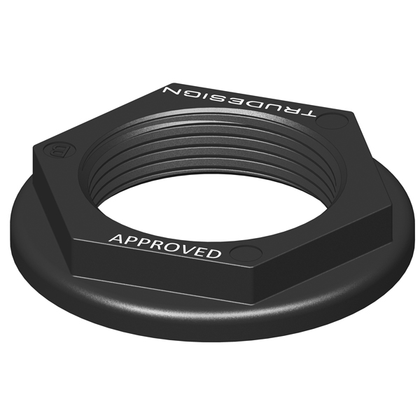 Trudesign Mutter 3/4" schwarz für Rumpfdurchdringung