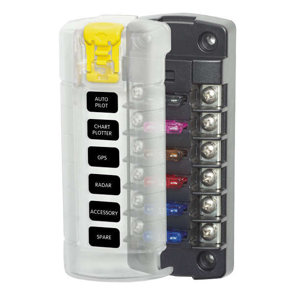 Blue Sea Fuse Holder 6 pcs separate fuses