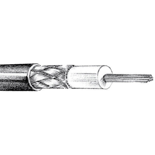 1852 VHF cable RG58 white 6mm, 100m