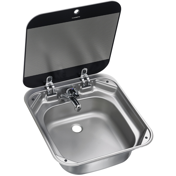 Dometic SNG 4244 Quadratische Spüle mit Glasdeckel 42cm x 44cm