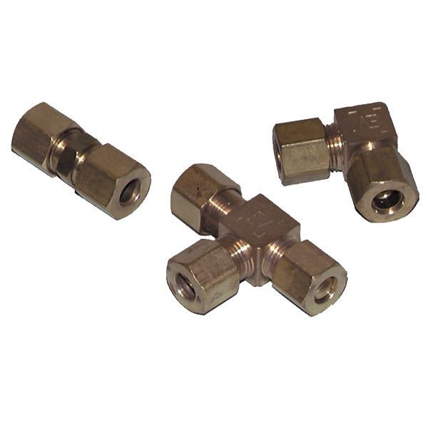 Union brass straight for 8mm pipe blister
