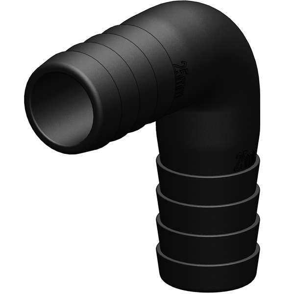 Trudesign Angle piece 90° 25mm black