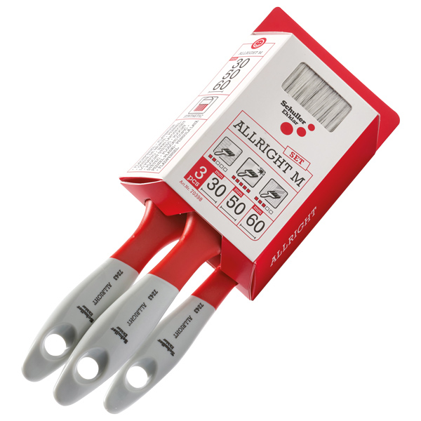 Flat brush set 30, 50 and 60 mm