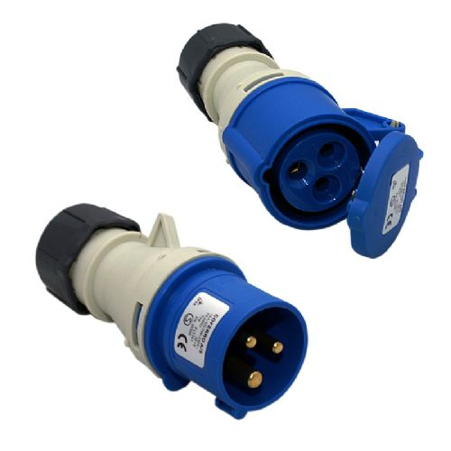 CEE plug "Female" IP44 w/click lock 16A-6H 250V