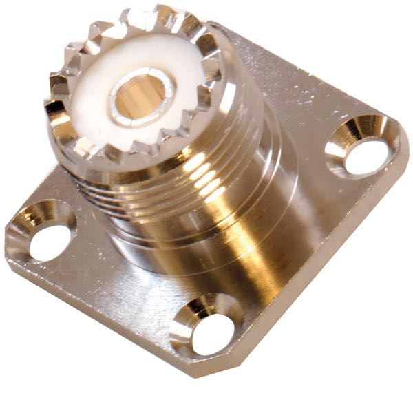 VHF female deck connector with flange for PL 259
