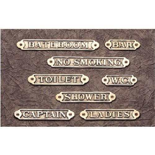 Seaworld Brass sign "Engine Room" 245 x 32 mm *