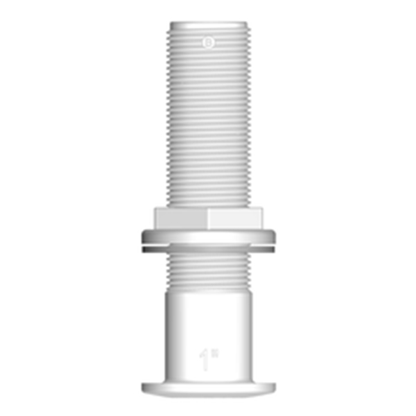 Trudesign Rumpfdurchdringung lang, weißer Verbundwerkstoff 2"