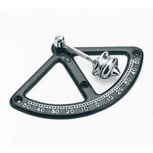 Neigungsmesser/Clinometer Messing verchromt/Kunststoff B:104 mm