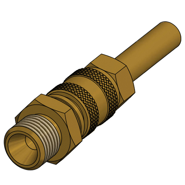 Gas-Schnellkupplung Ø8mm Rohr - 1/4" Außengewinde Blister