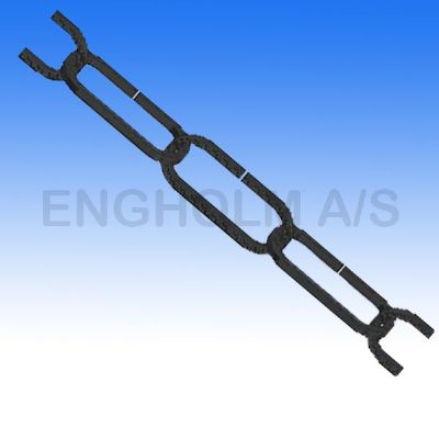Decorative chain Black lacquered 2mm 17x10mm