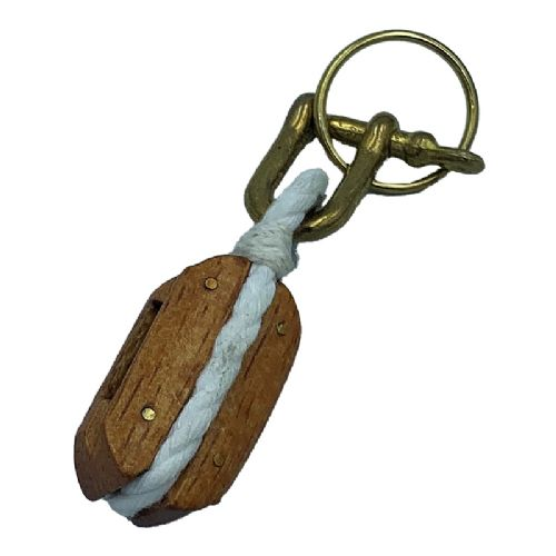 Schlüsselanhänger mit Holzblock