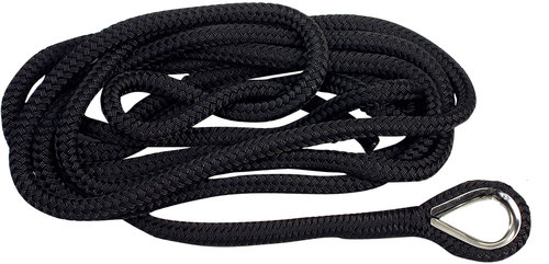 1852 mooring double braided black with rope Ø10mm 4m