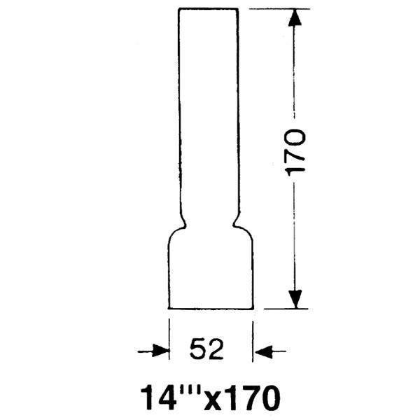 DHR Lamp Glass 14 x 170mm