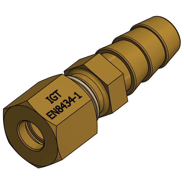 8mm Anschlussstück mit 10mm Bolzen für den Übergang zwischen Kupferrohr und