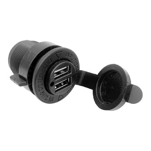 Double USB Charging Socket 12V for installation Ø:29mm
