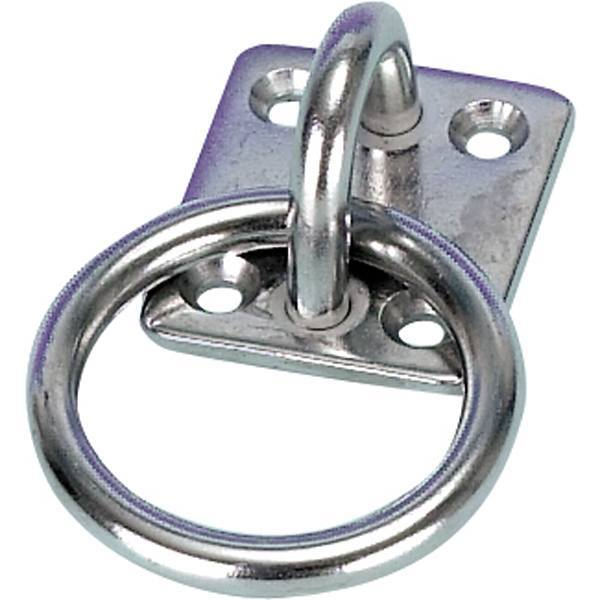 Montageplatte mit losem Ring Ø6mm - RF-Stahl