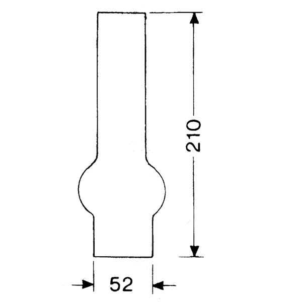 DHR Lamp Glass 15 x 210mm