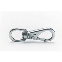 Karabiner Messing verchromt mit Wirbel 83 mm