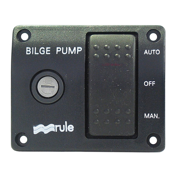 Regelpumpenpanel 24V/32V mit 3-Wege-Schalter und Sicherung