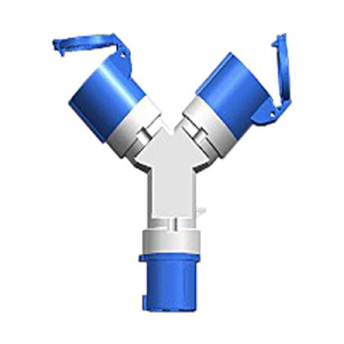 Adapterstik "Y" 1 x CEE "Han" / 2 x CEE "Hun"