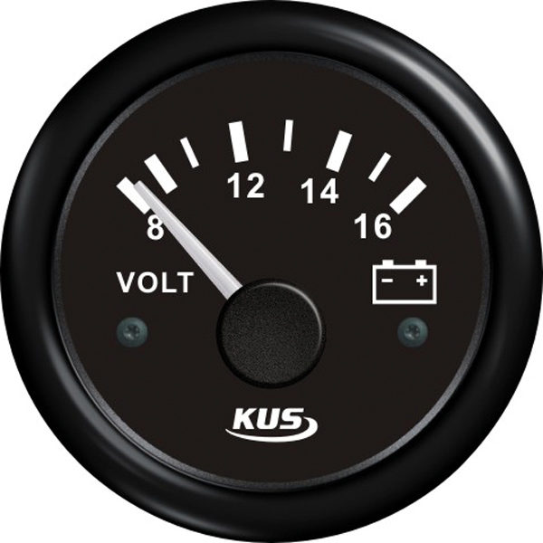 Kus voltmeter black 12v
