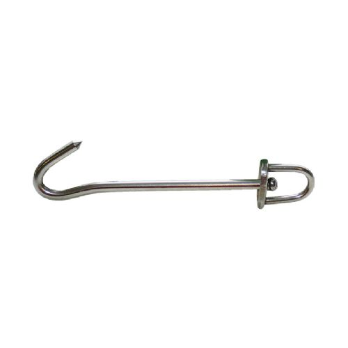 Edelstahl-Segelhaken mit Wirbel 100 mm