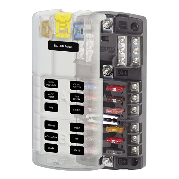 Blue Sea Fuse Holder, 2X6 Fuses
