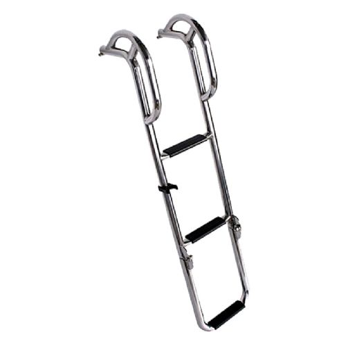 Leiter rf. mit Griff 3 Stufen 680 x 925mm Brdr. 220 Rohr 25mm Passend für Bugplattform 16700100