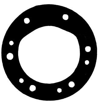 Gasket for impeller pump 10 holes.2898