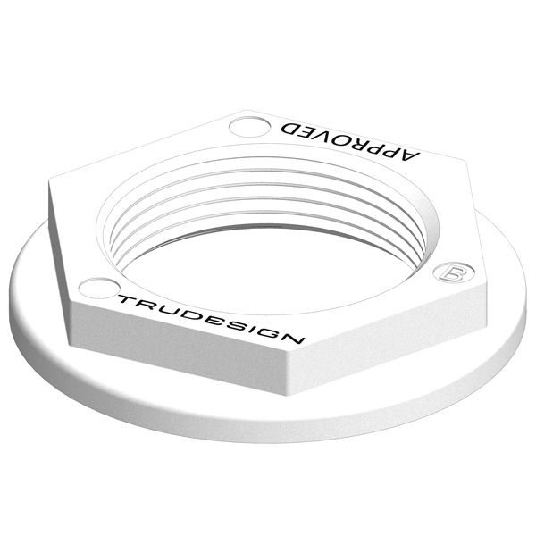 Trudesign Mutter 1 1/4" weiß für Rumpfdurchdringung