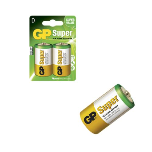 GP Super Alkaline 2er-Pack LR 20 - D 1,5 V 30 x 60,3 mm